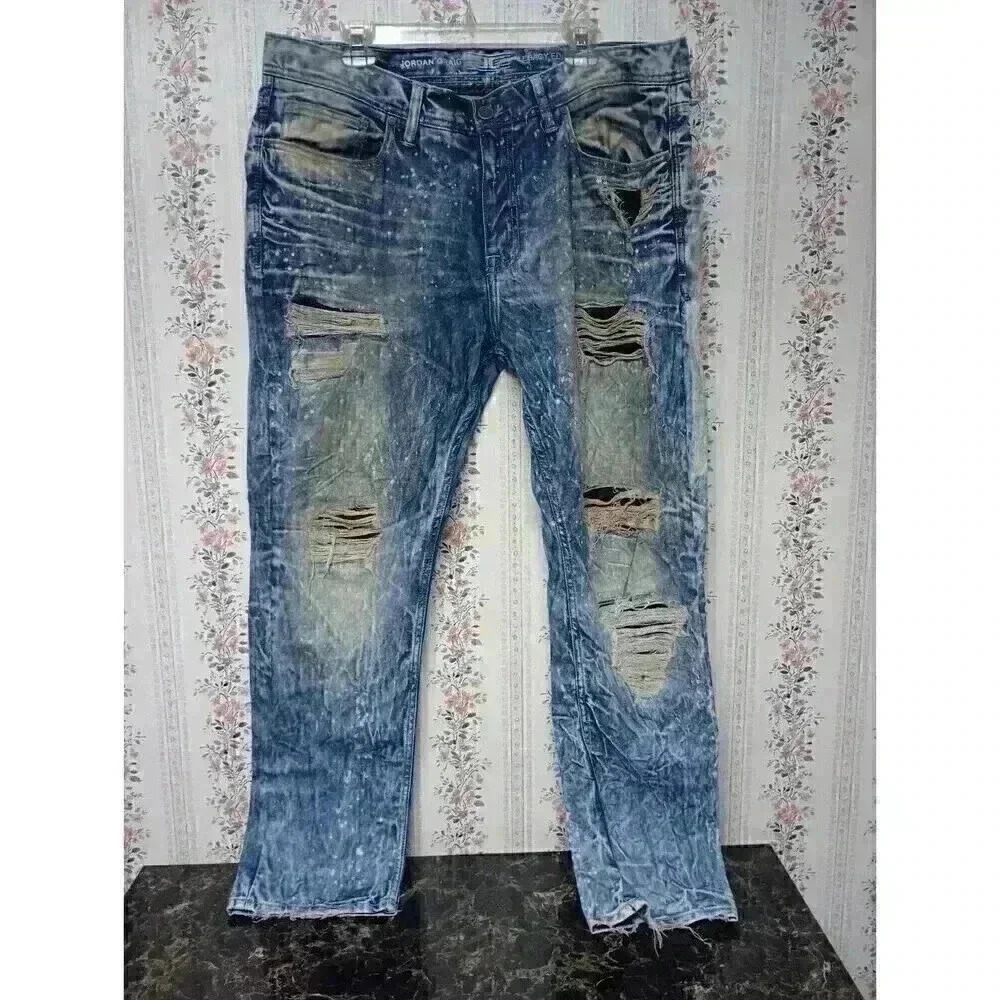 Jordan Craig Legacy Edition Distressed Jeans Men’s Sz 38x32Straight Fit